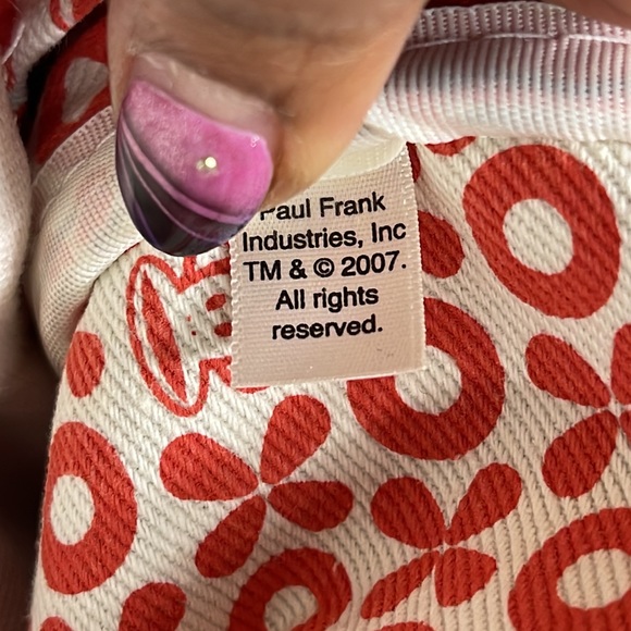 Paul Frank Large Nautical Weekender W/ Removeable Shoulder Strap Red/White/Blue - Picture 8 of 8